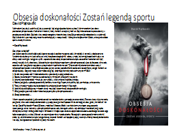 Obsesja doskonałości Zostań legendą sportu