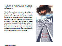 Syberia Zimowa Odyseja