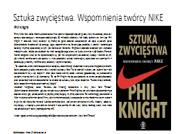 Sztuka zwycięstwa. Wspomnienia twórcy NIKE