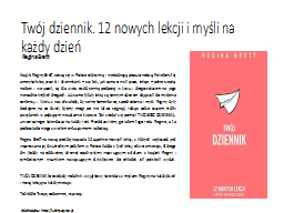 Twój dziennik. 12 nowych lekcji i myśli na każdy dzień