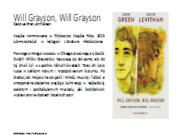 Will Grayson, Will Grayson