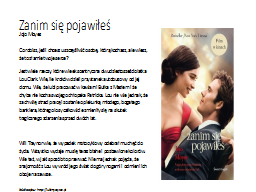Zanim się pojawiłeś