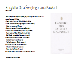 Encykliki Ojca Świętego Jana Pawła II
