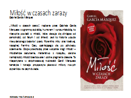 Miłość w czasach zarazy