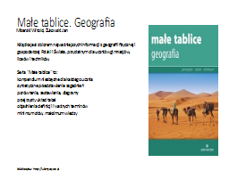 Małe tablice. Geografia