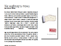 Nie wygłoszę tu mowy