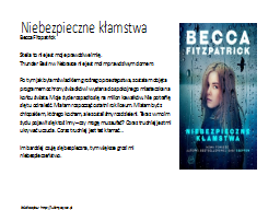 Niebezpieczne kłamstwa