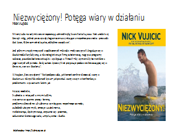 Niezwyciężony! Potęga wiary w działaniu